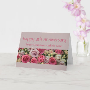 結婚の周年記念バラを完全にカスタマイズ カード