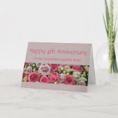 結婚の周年記念バラを完全にカスタマイズ カード (正面)