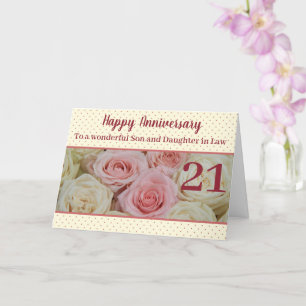 結婚の周年記念バラを完全にカスタマイズ カード