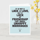 結婚の哲学の引用文 カード (黄色い花)