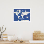 結婚の地図 – ゲストブックオルタナティブプリント ポスター (キッチン)