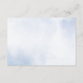 結婚の埃っぽい青い水色のアイボリーの花離れの エンクロージャーカード (裏面)
