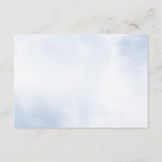 結婚の埃っぽい青い水色のアイボリーの花離れの エンクロージャーカード (裏面)