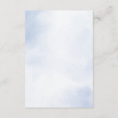 結婚の埃っぽい青い水色のアイボリーの花離れの エンクロージャーカード (裏面)