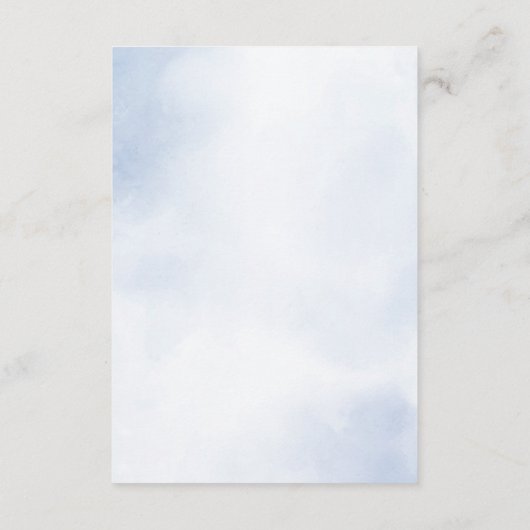 結婚の埃っぽい青い水色のアイボリーの花離れの エンクロージャーカード (裏面)