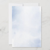 結婚の埃っぽい青い水色のアイボリーの花離れの セーブザデート (裏面)