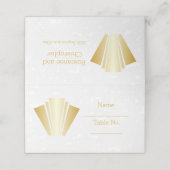 結婚の場所設定金ゴールドアールデコデザイン プレイスカード (外部開封)