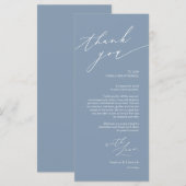 結婚の場所設定Thank You Minimalist Card プログラム (正面/裏面)