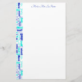 結婚の多言語タイポグラフィ縁ど 便箋 (正面)