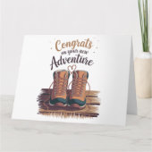 結婚の婚約おめでとうが新しい冒険に カード (正面)