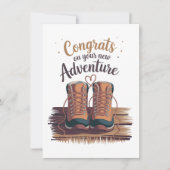 結婚の婚約おめでとうが新しい冒険に カード (正面)