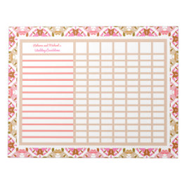 結婚の婚約オーガナイザー追跡プランナーメモ ノートパッド