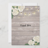 結婚の婚約パーティ花文字列ライトウッド 招待状 (裏面)