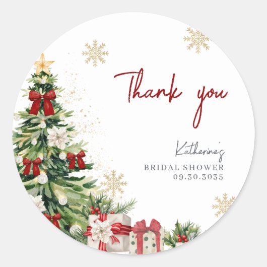 結婚の季節 ウィンター・ブライダルシャワー ラウンドシール (正面)