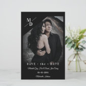 結婚の安い黒いシンプルミニマモダンリスト (スタンド正面)