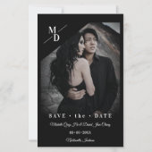 結婚の安い黒いシンプルミニマモダンリスト (正面)