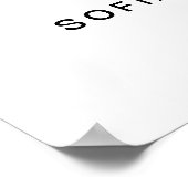 結婚の宛先ワールドマップ金ゴールドリムーバブルハート ポスター (角)