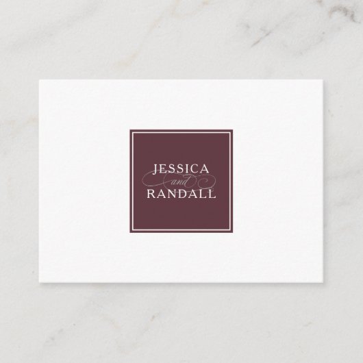 結婚の宿泊施設と詳細情報 エンクロージャーカード (正面)