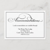 結婚の宿泊詳細カード エンクロージャーカード (正面)