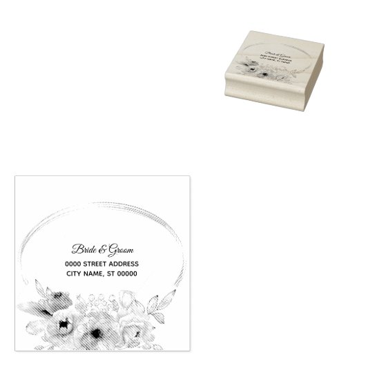 結婚の差出人住所フローラフレエレガントーム ラバースタンプ (押印)