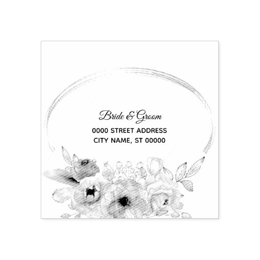 結婚の差出人住所フローラフレエレガントーム ラバースタンプ (インプリント)