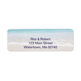 結婚の差出人住所ラベル-海 ラベル