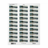 結婚の差出人住所ラベル-海 ラベル (フルシート)