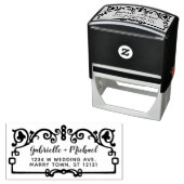 結婚の差出人住所名のヴィンテージフレ華美ーム セルフインキングスタンプ (インサイチュ)