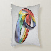 結婚の平等のための虹の結婚指輪 アクセントクッション (正面(垂直))