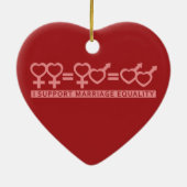 結婚の平等/ワンラブカスタムオーナメント セラミックオーナメント (裏面)