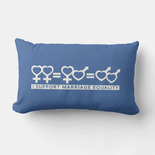 結婚の平等/1つの愛のカスタム枕 ランバークッション (正面)