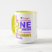 結婚の平等/1つの愛のマグカップ – 選択スタイル マグカップ (正面左)