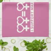 結婚の平等/1つの愛の手カスタムタオル キッチンタオル (折り畳み)