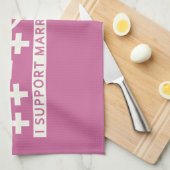 結婚の平等/1つの愛の手カスタムタオル キッチンタオル (四つ折り)