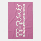 結婚の平等/1つの愛の手カスタムタオル キッチンタオル (縦)