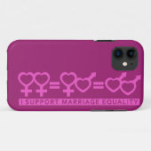 結婚の平等/1つの愛のiPhoneカスタムケース Case-Mate iPhoneケース (裏面(横))