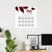 結婚の座席チャートバエレガントルガン葉ディ製品 ポスター (ホームオフィス)