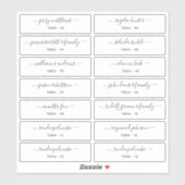 結婚の座席表ゲスト名テーブル番号スティック シール (シート)