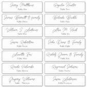 結婚の座席表ゲスト名テーブル番号スティック シール (正面)