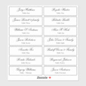 結婚の座席表ゲスト名テーブル番号スティック シール (シート)