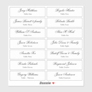 結婚の座席表ゲスト名テーブル番号スティック シール