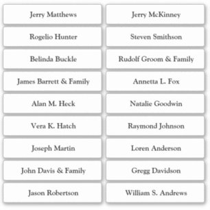 結婚の座席表ゲスト名テーブル番号スティック シール