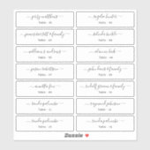 結婚の座席表ゲスト名テーブル番号 シール (シート)