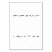 結婚の座席表モダン – 白黒 テーブルナンバー (正面)