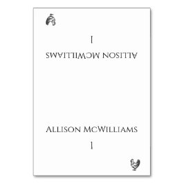 結婚の座席表モダン – 白黒 テーブルナンバー