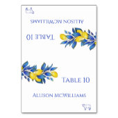 結婚の座席表地中海の – 肉アイコン – 表 テーブルナンバー (正面)