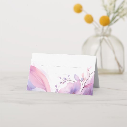 結婚の座席表水彩さくらんぼの花 プレイスカード (裏面)