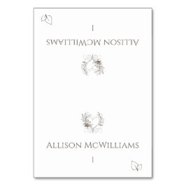 結婚の座席表-ベジタリアンアイコン – 花 テーブルナンバー