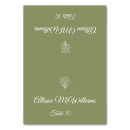 結婚の座席表-ベジタリアン – ワイルドフラワーエレガンス テーブルナンバー