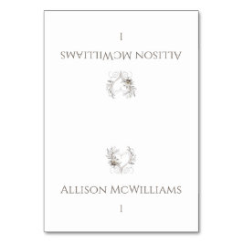 結婚の座席表-モダン花とハート テーブルナンバー